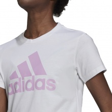 adidas Freizeit-Shirt Essentials Logo (100% Baumwolle) weiss Damen